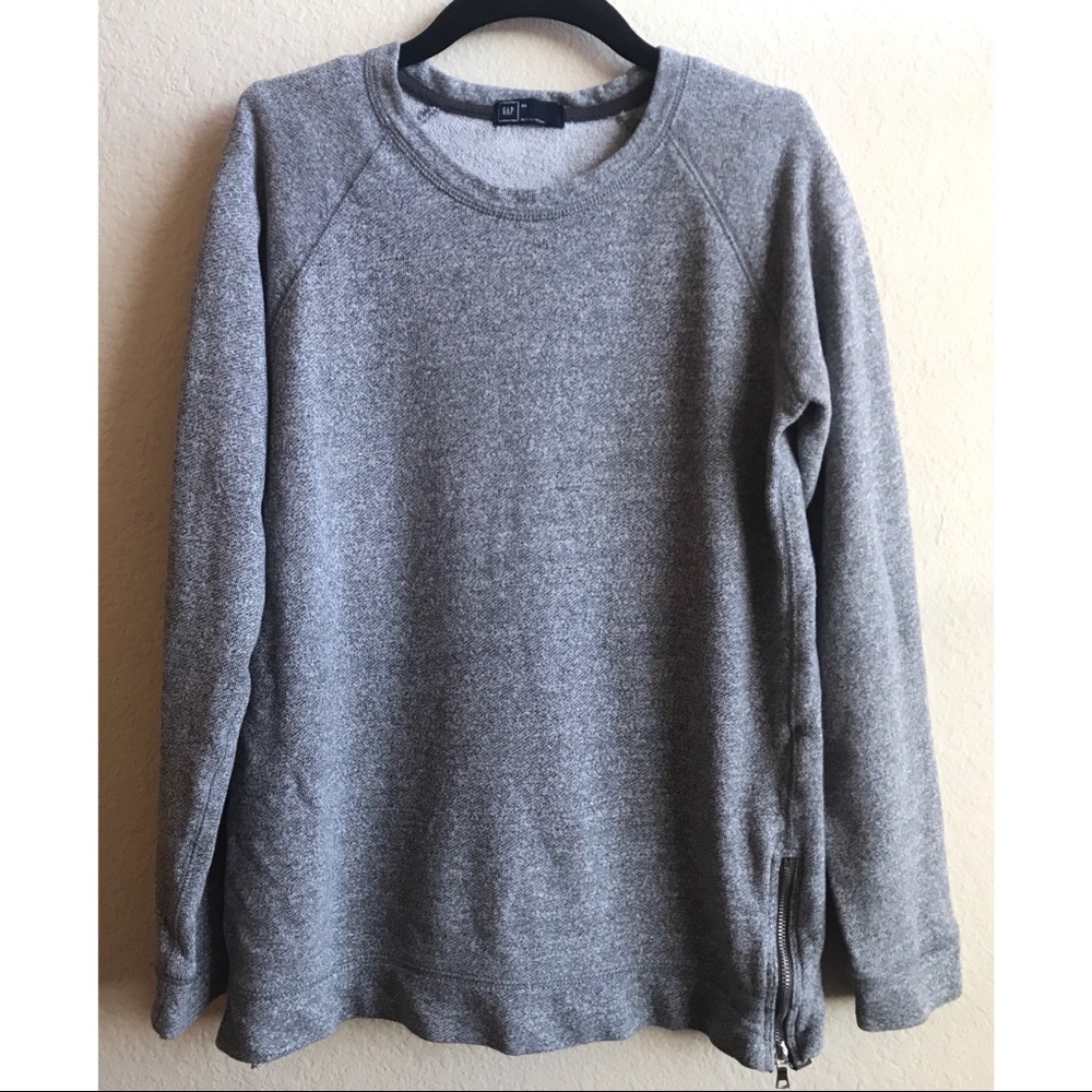 Gap gray Terry Sweatshirt with zipper detail! XS!